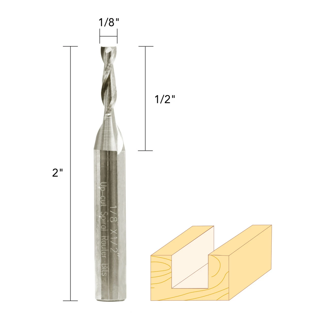 Hot Sale 🥰 1/8IN. SOLID CARBIDE SPIRAL UP CUT BIT 1/2 ⭐ 7 Hot Sale 🥰 1/8IN. SOLID CARBIDE SPIRAL UP CUT BIT 1/2 ⭐ - Image 5