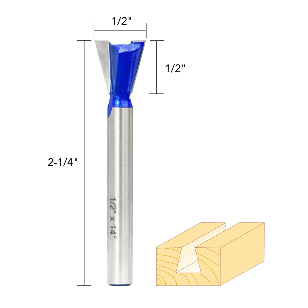 Budget ๐ 1/2IN. 14ยฐ DOVETAIL BIT 1/4IN. SHANK โ 7 Budget ๐ 1/2IN. 14ยฐ DOVETAIL BIT 1/4IN. SHANK โ - Image 5