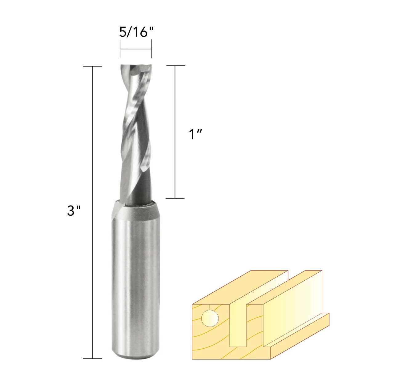 Hot Sale ⭐ 5/16IN. SOLID CARBIDE SPIRAL UP CUT 1/2IN. S 🌟 7 Hot Sale ⭐ 5/16IN. SOLID CARBIDE SPIRAL UP CUT 1/2IN. S 🌟 - Image 5