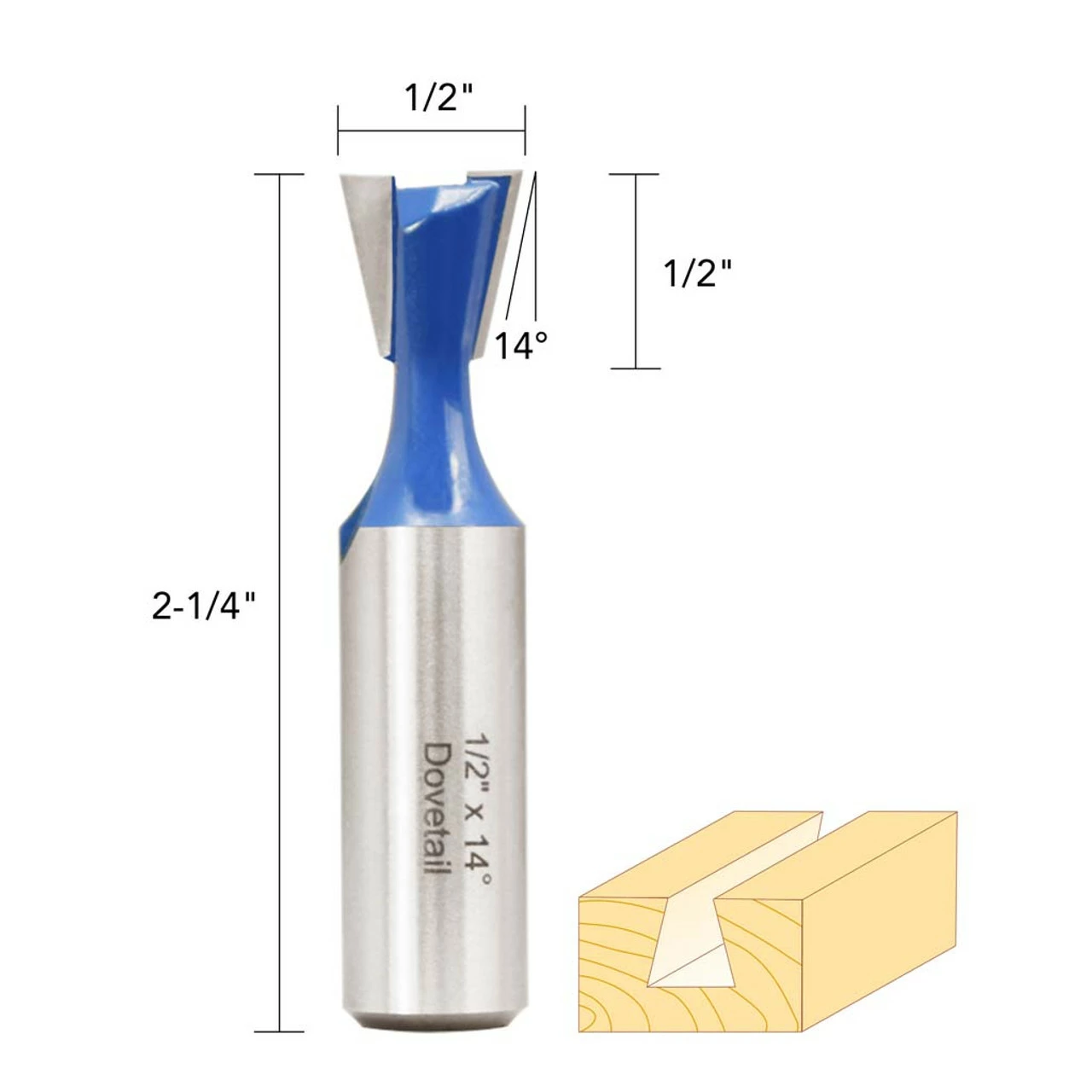 Discount 👍 1/2IN. 14° DOVETAIL BIT 1/2IN. SHANK 🔥 7 Discount 👍 1/2IN. 14° DOVETAIL BIT 1/2IN. SHANK 🔥 - Image 5