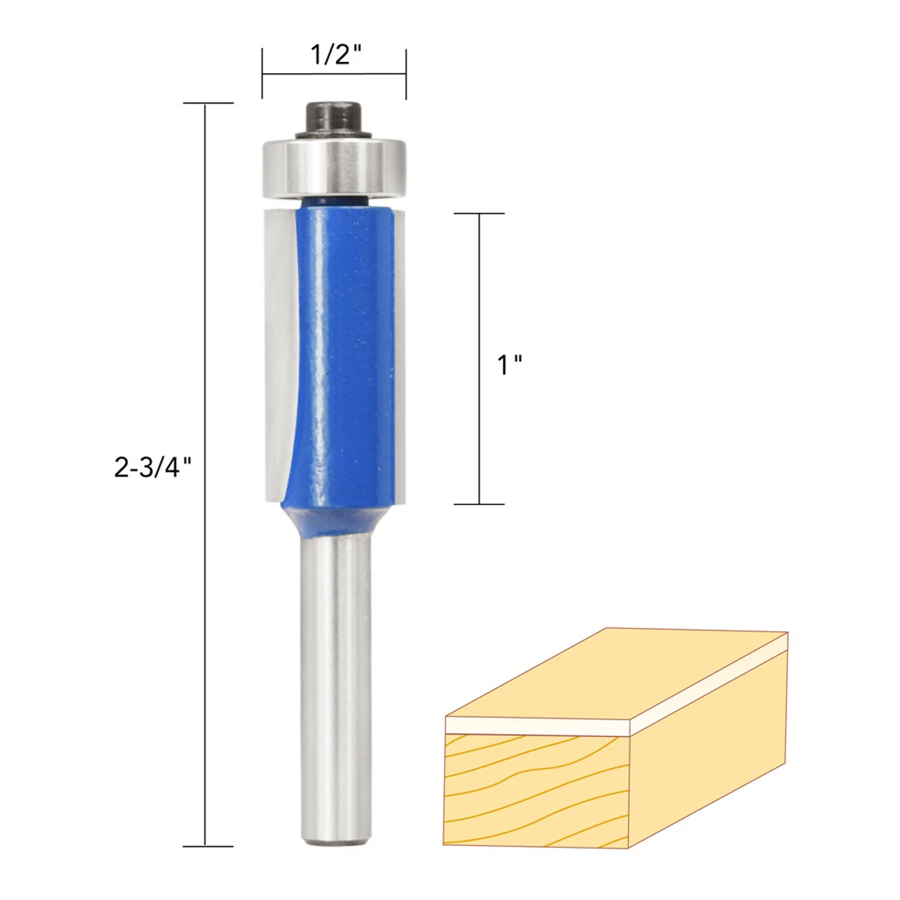 Buy ❤️ 1/2IN. X 1IN. FLUSHTRIM BIT 1/4IN. SHANK 😉 7 Buy ❤️ 1/2IN. X 1IN. FLUSHTRIM BIT 1/4IN. SHANK 😉 - Image 5