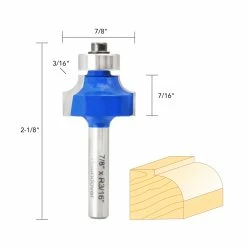 Best deal 🎁 3/16IN. R ROUND OVER BIT 1/4IN. SHANK 🧨 -Routers Sales Store 595222 4 60677.1609845824