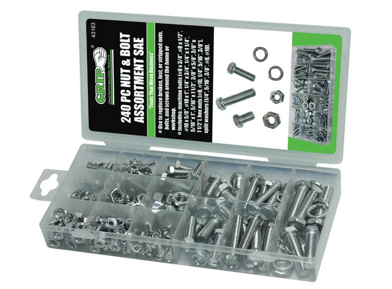 Top 10 ๐ 240 PC NUT AND BOLT ASSORMENT SAE ๐ 3 Top 10 ๐ 240 PC NUT AND BOLT ASSORMENT SAE ๐