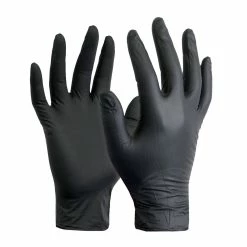 Brand new 😍 BLACK NITRILE GLOVES VINLY BLEND LARGE 🔔