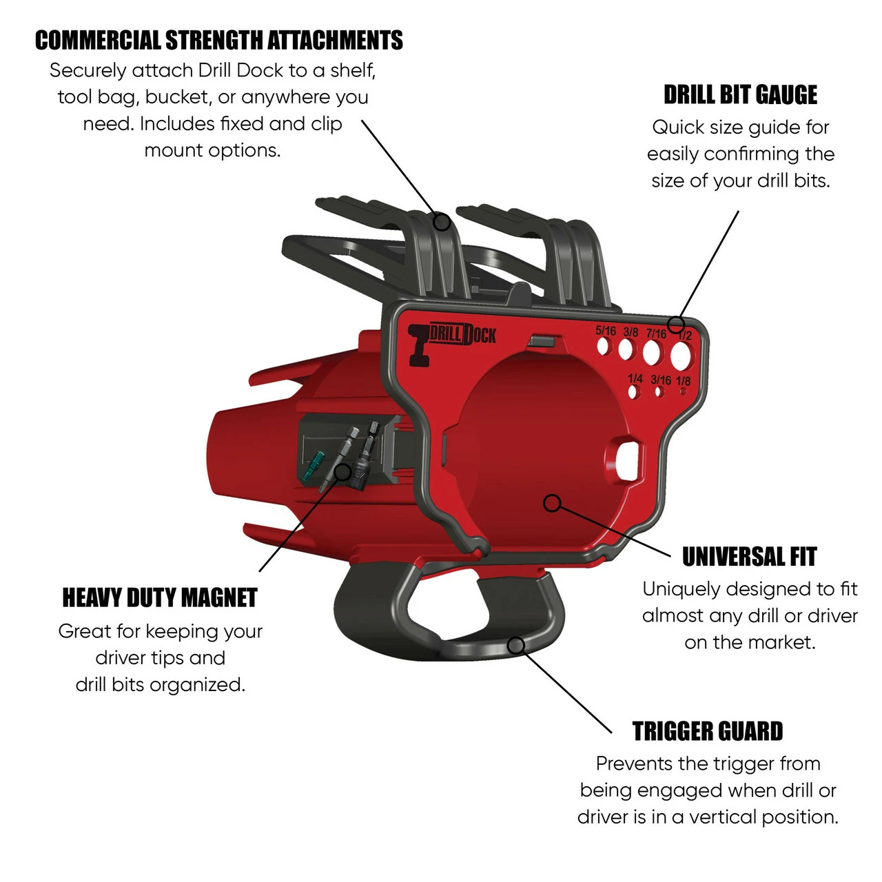 Budget 💯 DRILL DOCK ORGANIZER AND STORAGE RED 🌟 4 Budget 💯 DRILL DOCK ORGANIZER AND STORAGE RED 🌟 - Image 2